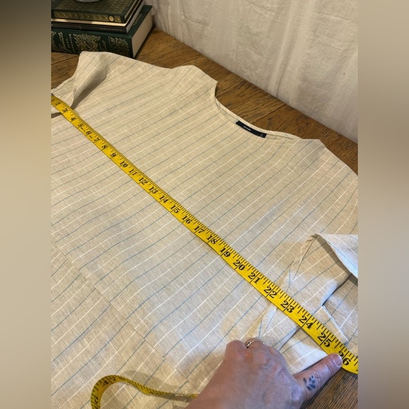 Striped Belted Linen-Blend Dress - Kiabi (Size 42 / US 10) - Picture 10 of 12